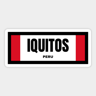 Iquitos City in Peruvian Flag Sticker